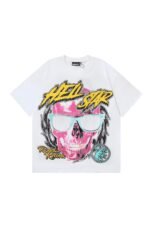 HellStar Studio funny skull text T-shirt - Image 3