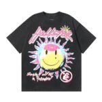 Dark Style: Pink Text Sun's Smile, Black Shirt
