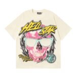 HellStar Studio funny skull text T-shirt