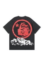 Dark style: Black shirt with skull pattern - Image 2