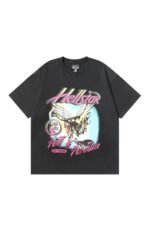 Dark style: segmented angel black shirt