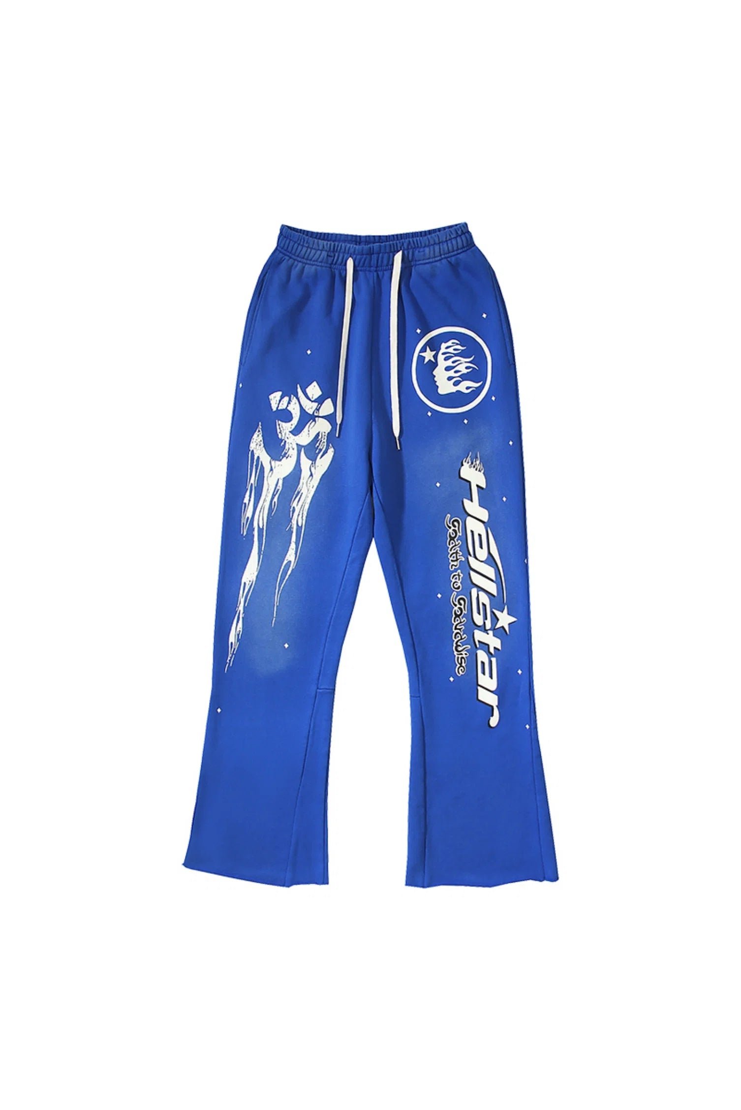 45.jpg Hellstar Flare Blue Sweatpants - Image 1