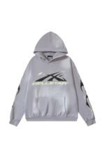 Grey Hellstar Studios Sports Logo Hoodie