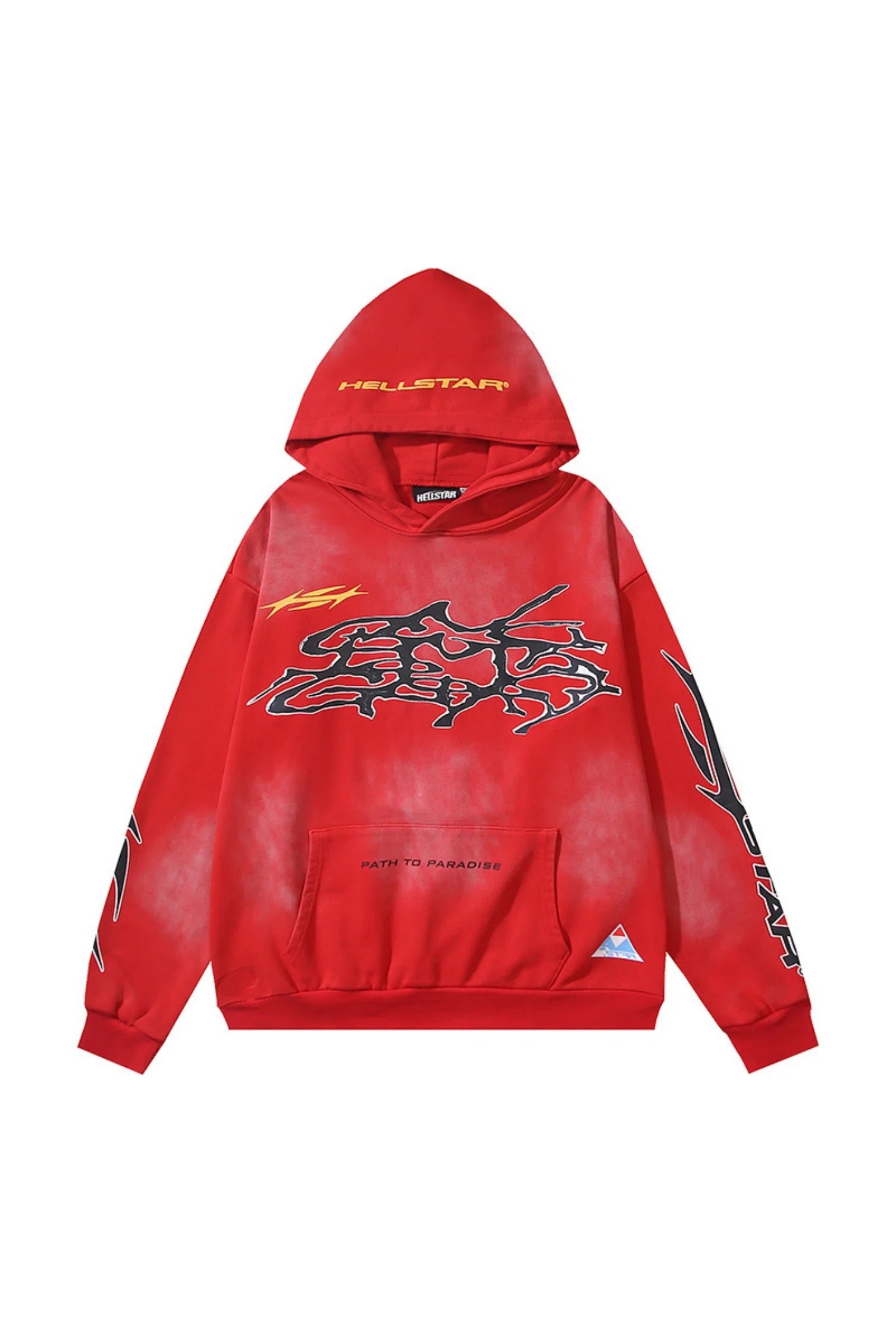 51_229013a7-9344-4b3f-8ee7-411494b93a44.jpg Red graffiti style hoodie - Image 1