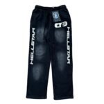 Hellstar Studios side logo casual sports pants black