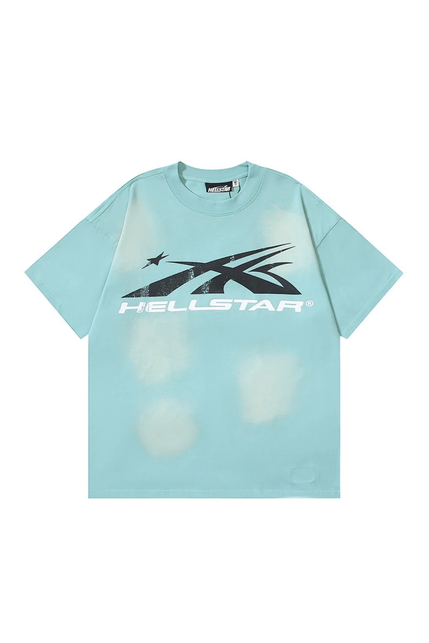 57_623d9032-1bd4-4add-b6a6-62cb89a63e65.jpg Dark Series: Side Face Goddess Printed Lake Blue T-shirt - Image 1