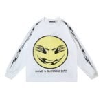 Double sided smiling long sleeved shirt