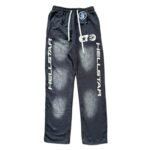 Hellstar Studios side logo casual sports pants gray