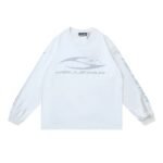 Sports logo white long sleeved shirt