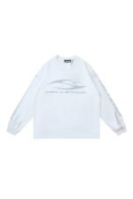 Sports logo white long sleeved shirt