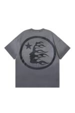 Dark Series: Side Face Goddess Printed Grey T-shirt - Image 2