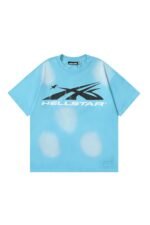 Dark Series: Side Face Goddess Printed Light Blue T-shirt