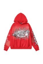 Explosive badge red hoodie