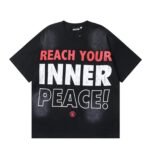 Dark Series: Inner Peace Printed Black T-shirt