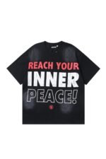 Dark Series: Inner Peace Printed Black T-shirt