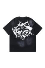 Dark Series: Inner Peace Printed Black T-shirt - Image 2