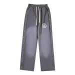 Hellstar Studios new side button logo casual sports pants gray
