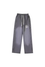Hellstar Studios new side button logo casual sports pants gray