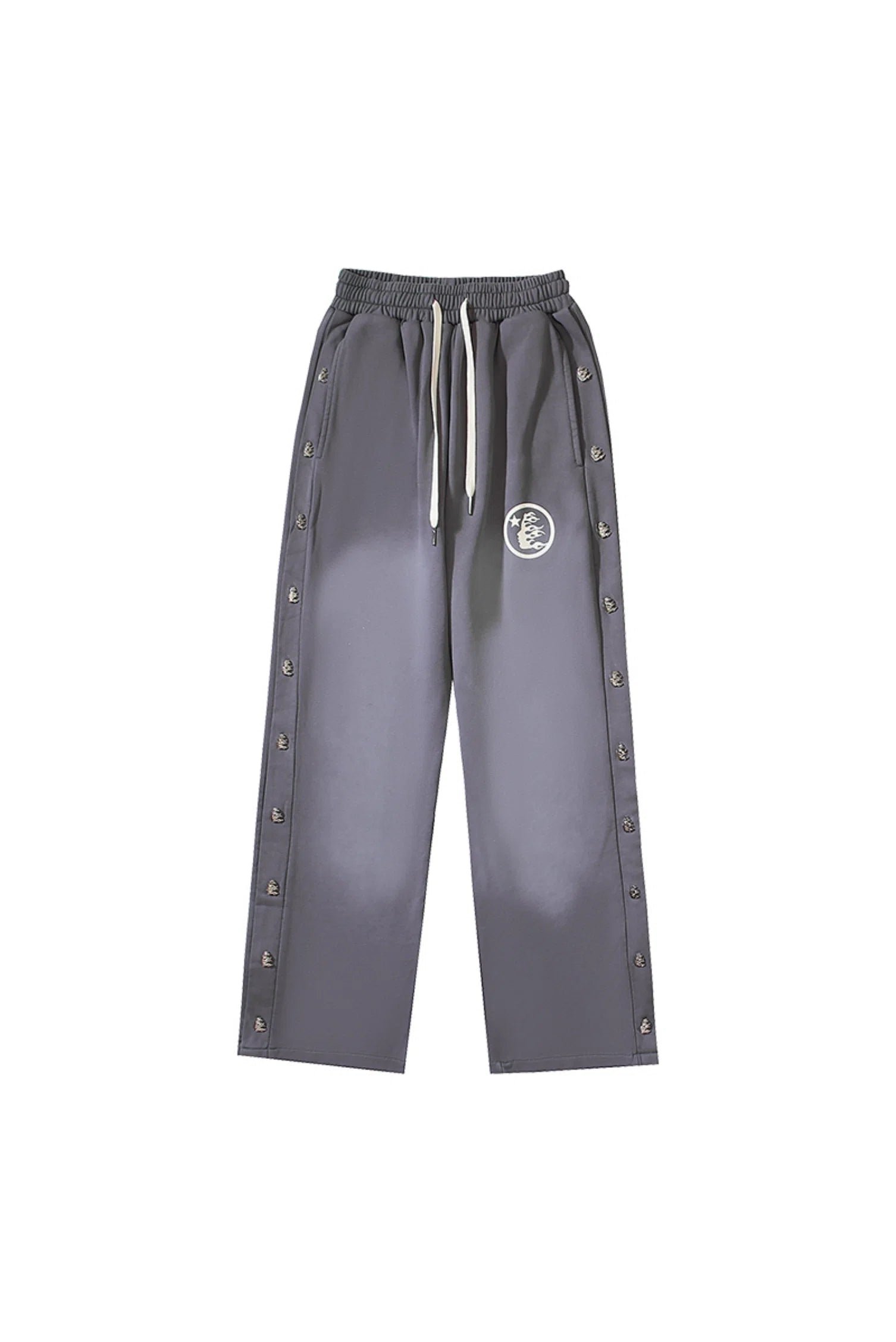 73.jpg Hellstar Studios new side button logo casual sports pants gray - Image 1