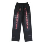 Hellstar Studios' new red logo casual sports pants! black