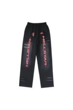 Hellstar Studios' new red logo casual sports pants! black