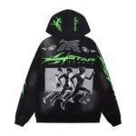 Running pattern hoodie