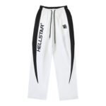 Hellstar Studios Embroidered Splicing Logo Sports Pants White