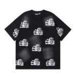 Dark Series: Side Skeleton Printed Black T-shirt