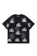 Dark Series: Side Skeleton Printed Black T-shirt