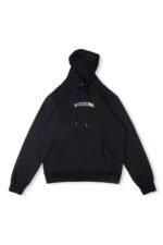 Colored black hoodie with letters
