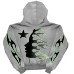 Grey Hellstar Sport Logo Hoodie - Image 2
