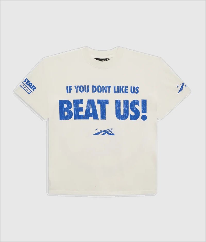 Hellstar-Beat-Us-T-Shirt-White-Blue-2.jpg HellStar StudioBeat Us! T-Shirt White/Blue - Image 1