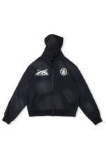 Black Hellstar Sports Zipper Hoodie